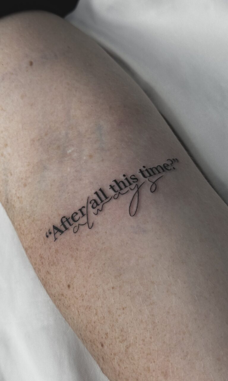 Fineline-Tattoo von Blackout Ink