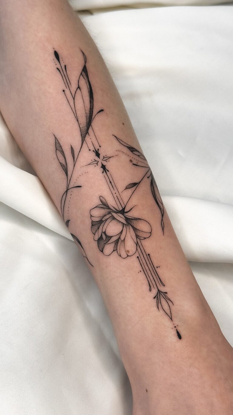 Fineline-Tattoo von Blackout Ink