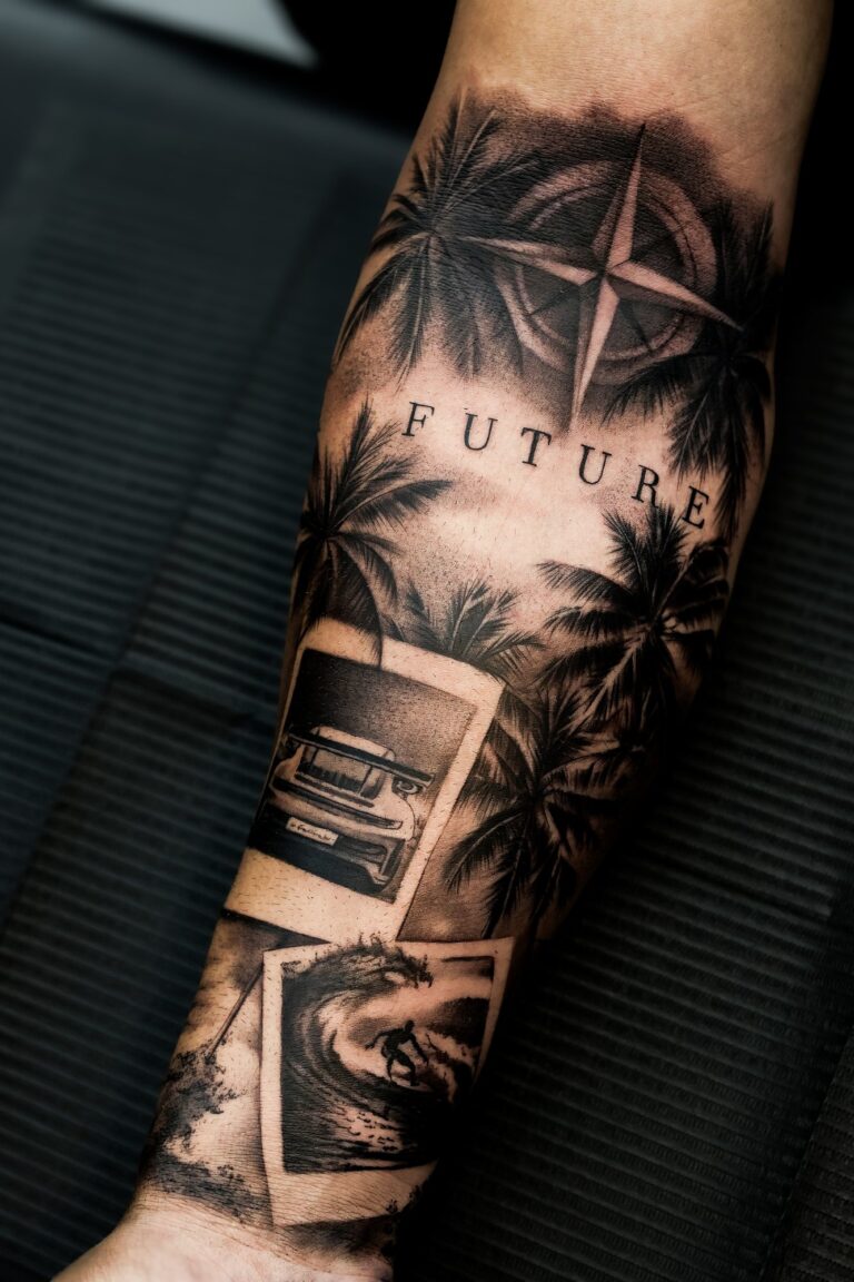 Realistisches Tattoo von Blackout Ink